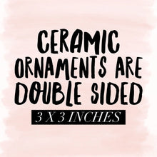 Load image into Gallery viewer, Text on a pinkish background reads: The R is for Robo Cunt Christmas Ornament is double-sided, 3 x 3 inches, and perfect as a funny gift for women.