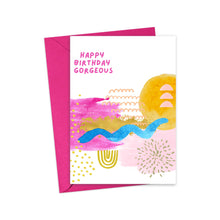 Load image into Gallery viewer, Happy Birthday Gorgeous Abstract Art Colorful Artsy Birthday Card for Her