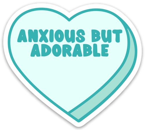 Cute and Funny Anxiety Mental Health Sticker for Water Bottle