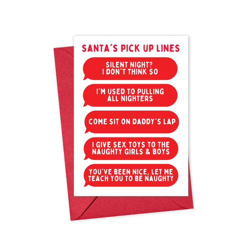 Dirty Christmas Card Santa Pickup Lines
