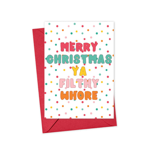 Whore Funny Christmas Card for Her
