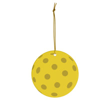 Load image into Gallery viewer, Pickleball Ball Christmas Ornament - Ceramic Holiday Ornament
