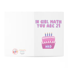 Load image into Gallery viewer, Girl Math Funny Birthday Card for Her
