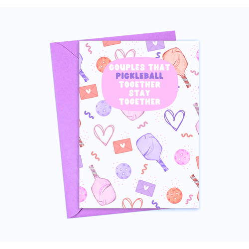 Pickleball Valentines Day Cards for Pickle Ball Lovers