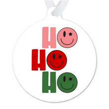 Load image into Gallery viewer, Smiley Face Ho Ho Ho Ornament

