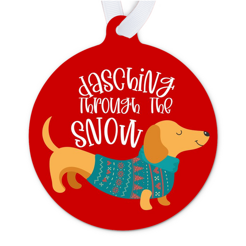 Dachshund Dog Christmas Ornament Funny