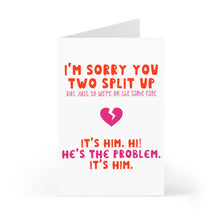 Load image into Gallery viewer, Funny Breakup Card or Divorce Card for Best Friend - Pop Culture Gifts
