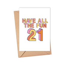 Load image into Gallery viewer, 21st Birthday Funny Birthday Greeting Card for Best Friend

