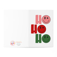 Load image into Gallery viewer, Ho Ho Ho Smiley Face Preppy Christmas Card for Her
