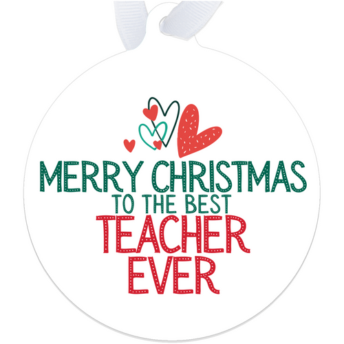 Best Teacher Merry Christmas Ornament 2021
