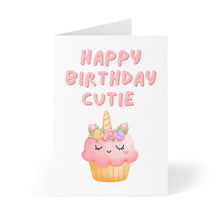 Load image into Gallery viewer, Cutie Cupcake Birthday Card for Kids
