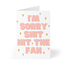 Load image into Gallery viewer, Shit Hit the Fan Funny Sympathy Card
