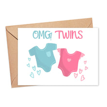 Load image into Gallery viewer, Twin Boy and Boy Baby Greeting Card

