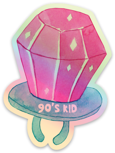 90s Kid Ring Pop Holographic Sticker