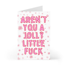 Load image into Gallery viewer, Jolly Little Fuck Funny Adult Christmas Card
