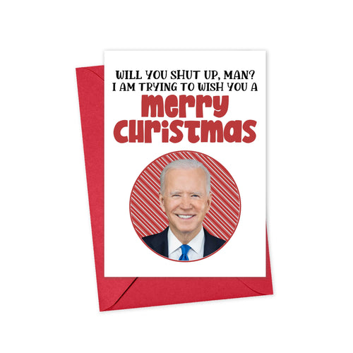 2021 Joe Biden Funny Covid Christmas Greeting Card