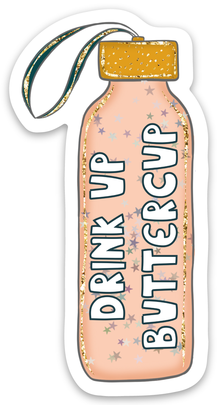 Hydrate Before You Diedrate Funny Water Bottle Sticker