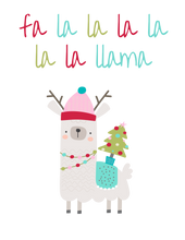 Load image into Gallery viewer, Fa La Llama Christmas Card

