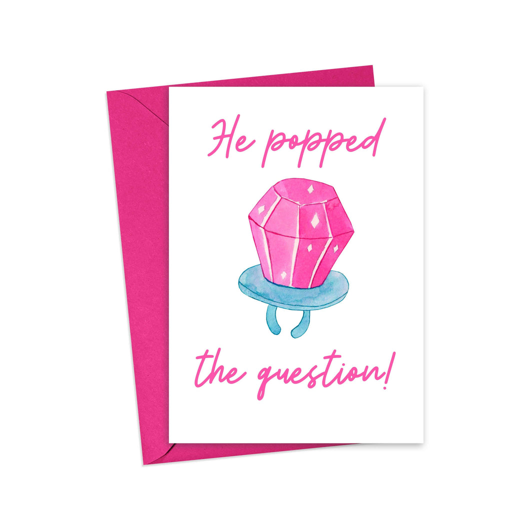 90s Ring Pop Funny Engagement Greeting Card for Bride