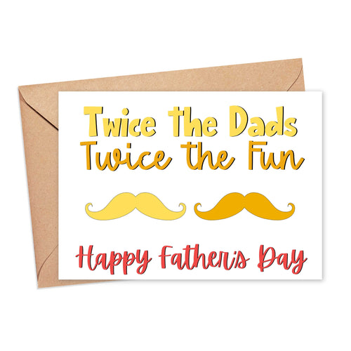 Two Dads Gay Fathers Day Card Funny