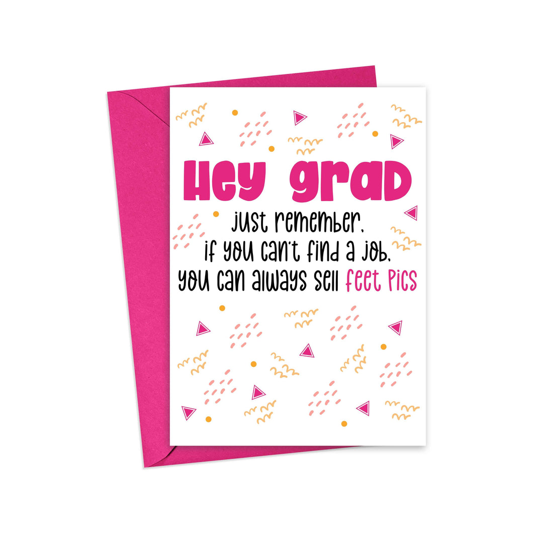 Feet Pics Funny Graduation Card for Her