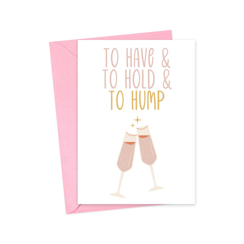 Funny and Inappropriate Wedding Card for Bride and Groom