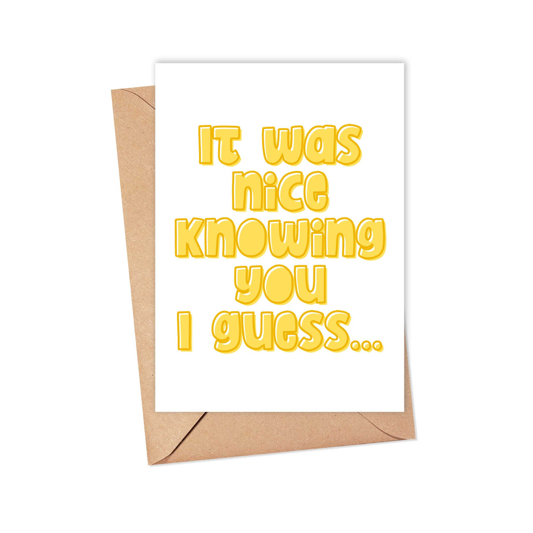 Funny Mean Going Away Greeting Card for Coworker