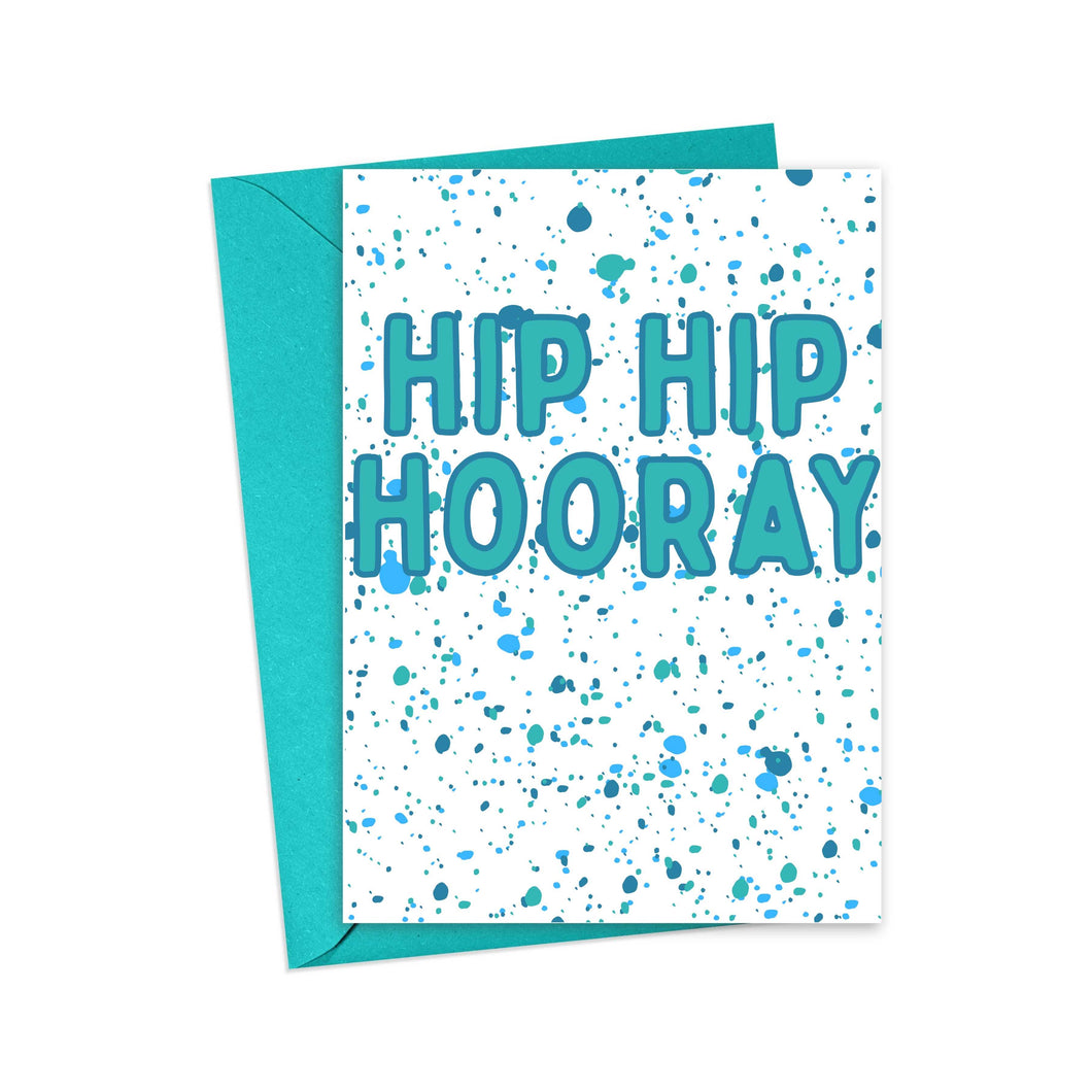 Hip Hip Hooray Cute Congratulations Card for Him