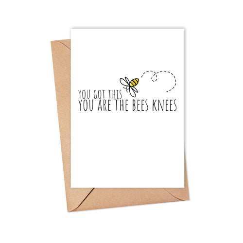 Bees Knees Funny Encouragment Card for Surgery