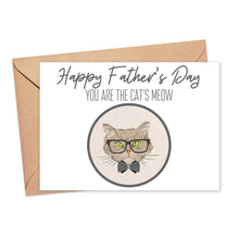 Load image into Gallery viewer, Cat&#39;s Meow Funny Father&#39;s Day Card
