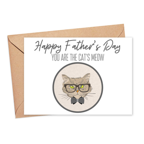 Cat's Meow Funny Father's Day Card