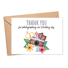 Load image into Gallery viewer, Thank You Wedding Photographer Greeting Card for Wedding Vendors
