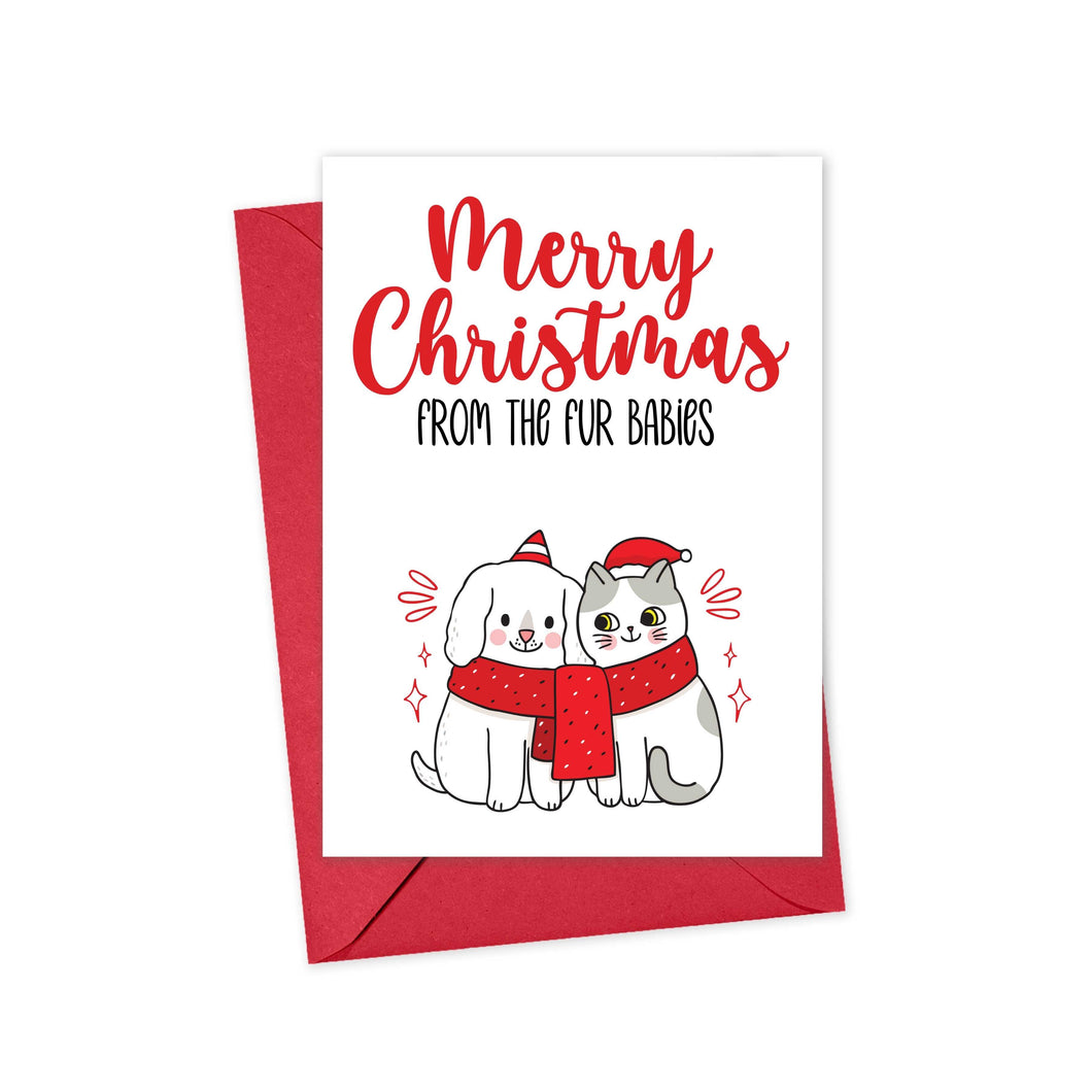 Merry Christmas from the Fur Babies Pets Card