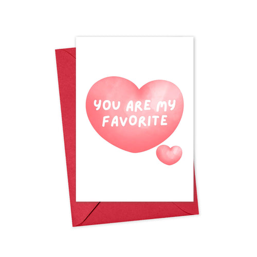 You are My Favorite Cute Valentines Day Greeting Card for Boyfriend or Girlfriend