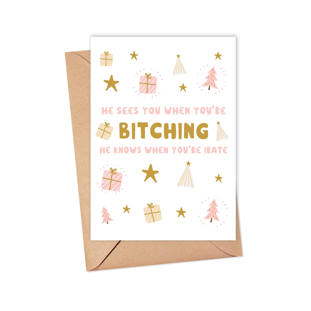 Bitching Funny Adult Christmas Card for Best Friend 