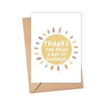 Load image into Gallery viewer, Ray of Sunshine Cute Thank You Card for Nurse
