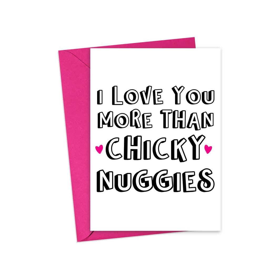Chicken Nuggets Funny Anniversary Greeting Card