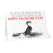Load image into Gallery viewer, Sperm Whale Dirty Valentines Day Card
