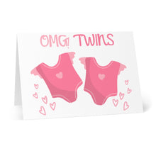 Load image into Gallery viewer, Twin Girls New Baby Card
