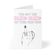 Load image into Gallery viewer, Ring Finger Funny Engagement Card
