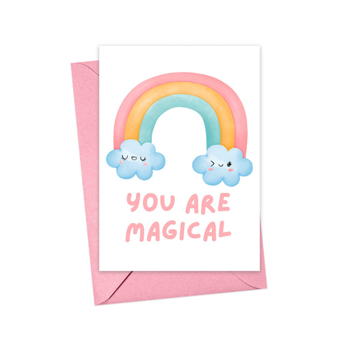 You are Magical Cute Rainbow Thank You Card for Hostess
