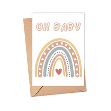 Load image into Gallery viewer, Oh Baby Boho Rainbow Baby Greeting Card
