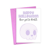 Load image into Gallery viewer, Funny Skull Happy Halloween Card
